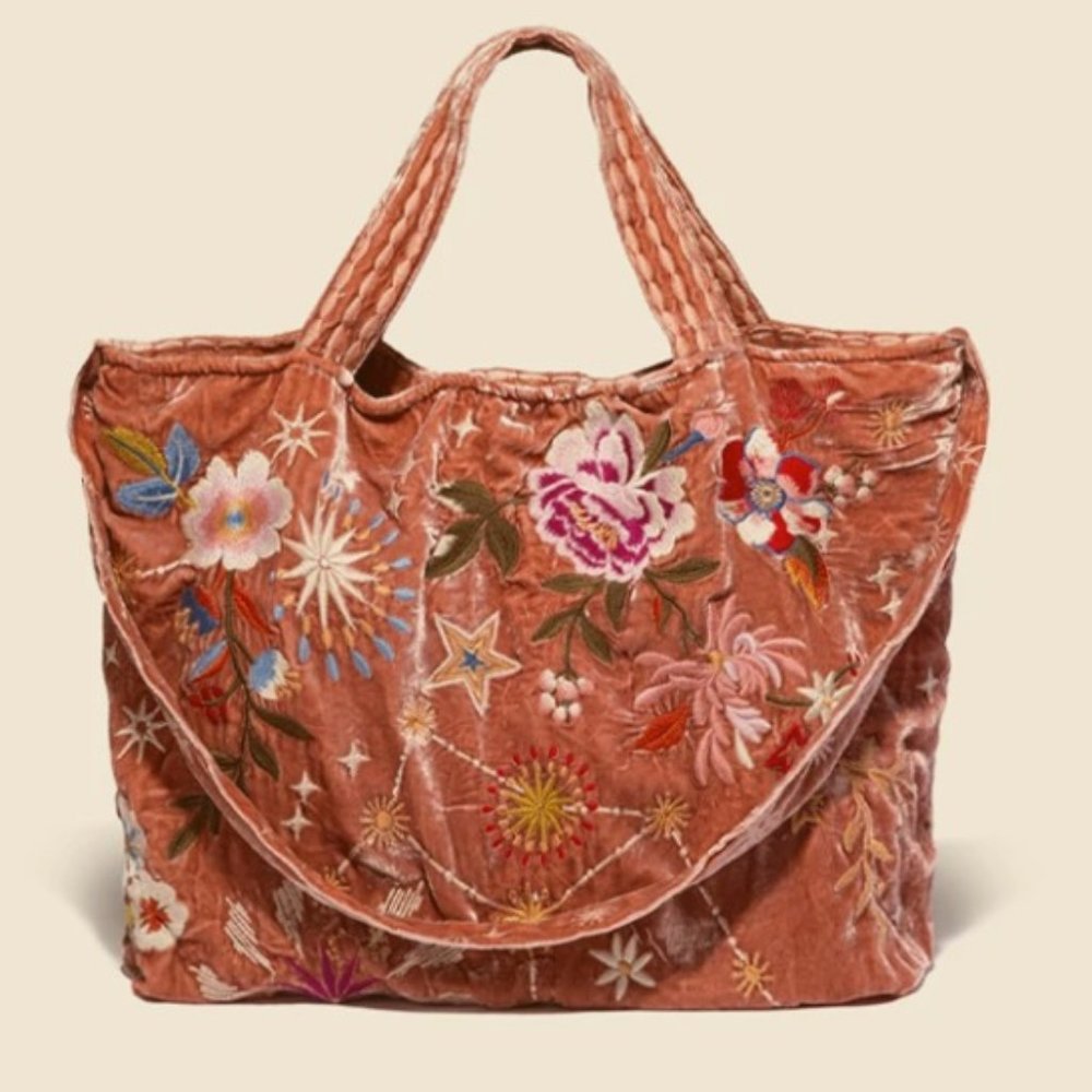 Free People x Johnny Was Celestin Velvet Tote